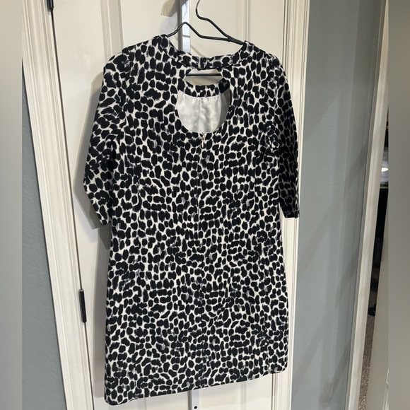Kate Spade Look For the Silver Lining Animal Print Silk Dress Size 6 - Picture 2 of 4
